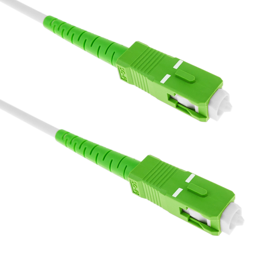 Bematik - Câble á fibre optique SC/APC á SC/APC simplex monomodes 9/125 de 2 m OS2 blanc Bematik  - Câble Optique Optique