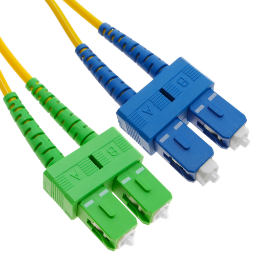Bematik - Cable fibre optique SC/UPC SC/APC duplex monomode 9/125 de 10 m OS2 Bematik  - Câble et Connectique