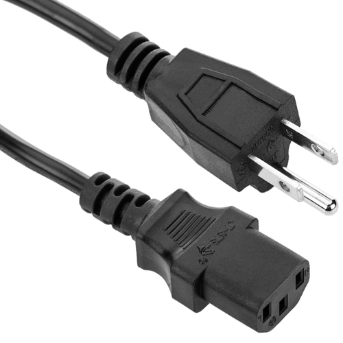 Fils et câbles électriques Bematik Cordon d'alimentation américain NEMA 5-15P-IEC-60320-C13 5m noir