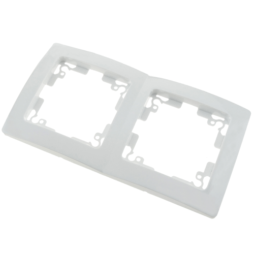 Bematik - Plaque de finition double pour 2 mécanisme encastrable 150x80mm série Lille blanc Bematik  - Interrupteur double