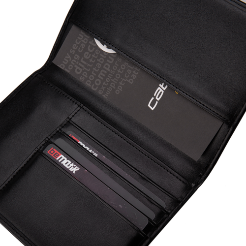 Sacoche, Housse et Sac à dos pour ordinateur portable Porte-passeport en cuir anti-RFID/NFC noir
