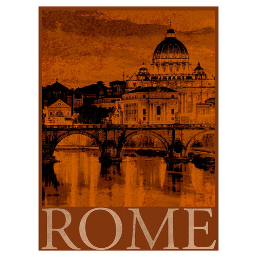 Beneffito - TRAVEL - Signature Poster - Rome2 - 30x40 cm - Affiches, posters Marron