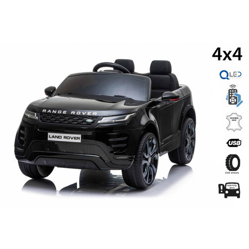 Beneo - Porteur électrique Range Rover EVOQUE, noir, double siège en Beneo  - Véhicule électrique pour enfant