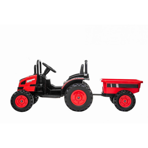 Beneo Tracteur électrique POWER avec remorque, rouge, traction arr