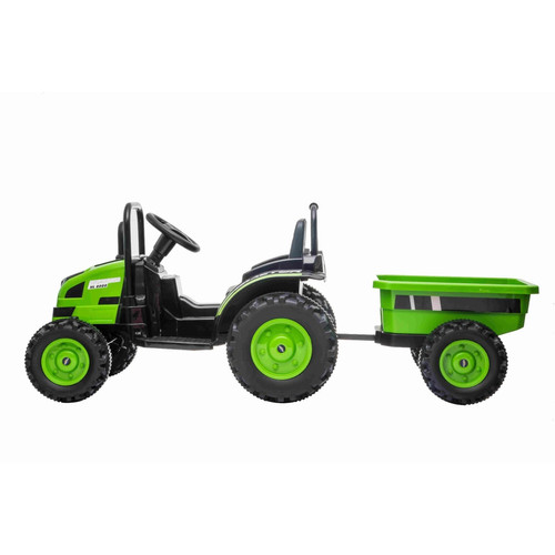 Beneo Tracteur électrique POWER avec remorque, vert, traction arri