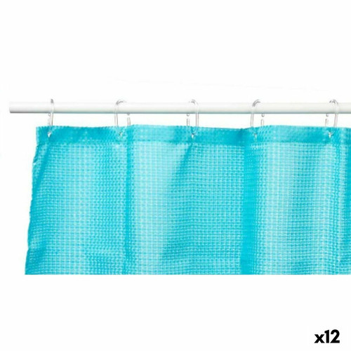Berilo - Rideau de Douche Points Bleu Polyester 180 x 180 cm (12 Unités) Berilo  - Rideaux douche