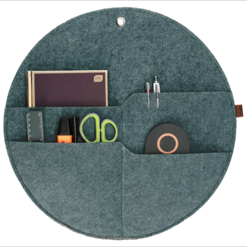 Bertoni - Grand organiseur mural avec poches, Bertoni, cercle, gris XL - 45 cm Bertoni  - Mobilier de bureau