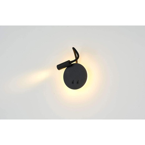 BESTA - 3+8W LED Lampe de chevet pour lire LED Lampe de lecture de Cygne Flexible (noir) Applique murale Liseuse LED avec interrupteur Blanc chaud 3000K Moderne - Bonnes affaires Appliques