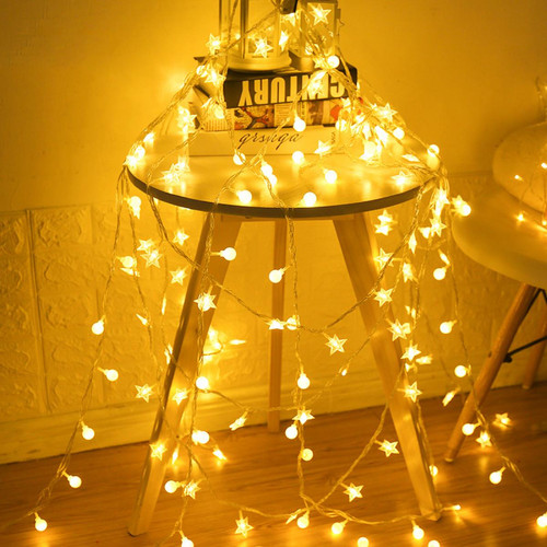 BESTA - Star Snowflake Light Fairy String Light pour les mariages à la maison de l'hôtel Family School Party BESTA  - Maison