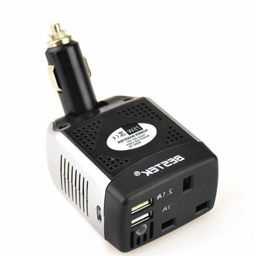 Bestek - Bloc Onduleur Multiprise Protégé Mixte 250 Volts et USB 5 Volts sur Allume-Cigare 75 Watts Bestek - Chargeur Universel