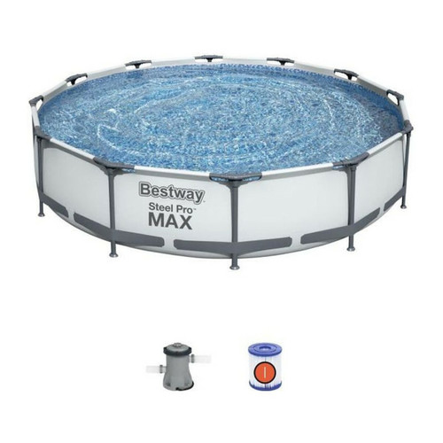 Bestway - Piscine Hors-sol Tubulaire Bestway Steel Pro Max 366x76 cm Épurateur à Cartouche de 1 249 L/H Bestway  - Epurateur piscine