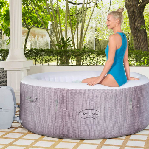Spa gonflable SPA hydromassage gonflable rond 2-4 places 180x66cm Cancun Airjet Lay-z Bestway 60003