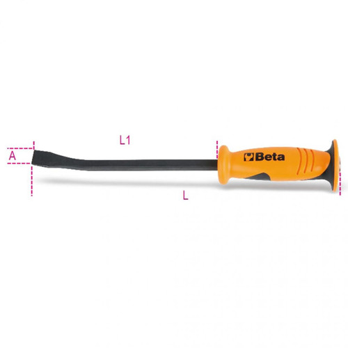 Barre de seuil Beta Tools Beta Tools Barre de levier 965 300 avec extrémités plates et courbes