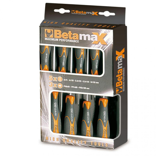 Beta Tools - Beta Tools tournevis 1293/D8 en acier 8 pcs 012930403 Beta Tools  - Matériaux & Accessoires de chantier