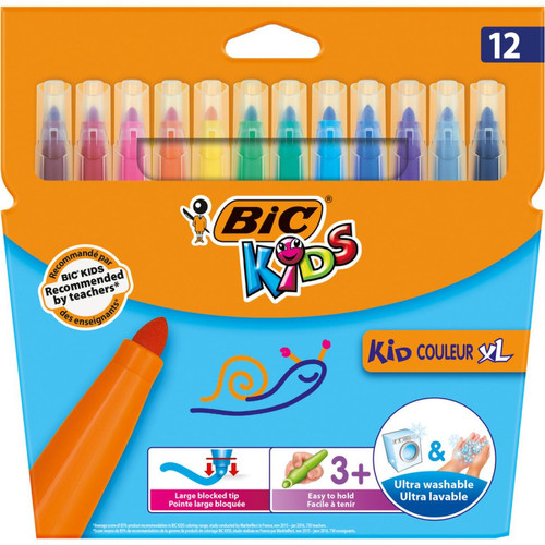 Bic - BIC KIDS Feutre Kid Couleur XL, étui en carton de 12 () Bic  - Bic - Les Rasoirs Rechargeables à la Française.