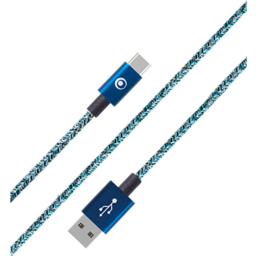 Bigben Connected - BigBen Connected Câble Tissé USB A/USB C 2m - 3A Bleu nuit Bigben Connected - Bigben Connected
