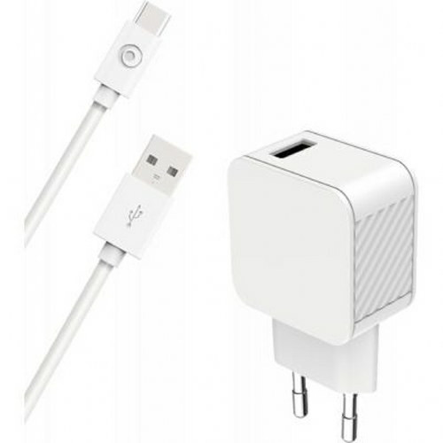 Bigben Connected - BigBen Connected Chargeur Secteur USB A 3A FastCharge + Câble USB A/USB C Blanc Bigben Connected  - Connectique et chargeur pour tablette