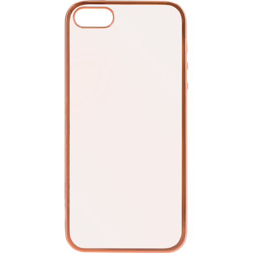Bigben Connected Coque semi-rigide transparente et contour métal rose pour iPhone 5/5S/SE