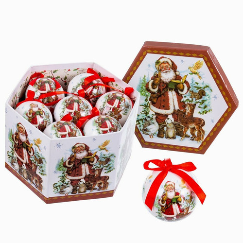 BigBuy Christmas - Boules de Noël Multicouleur Polyfoam Père Noël 7,5 x 7,5 x 7,5 cm (14 Unités) BigBuy Christmas  - Figurine Noël Décorations de Noël