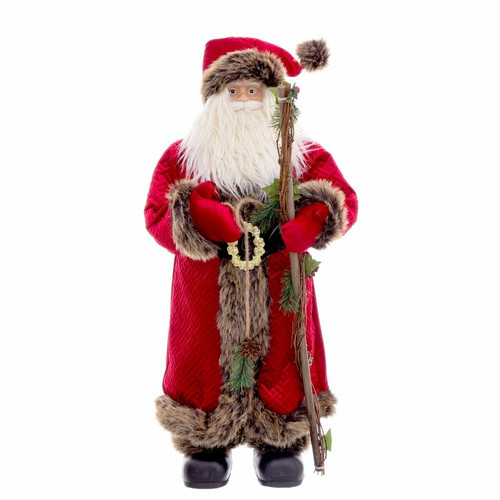 BigBuy Christmas - Décorations de Noël Rouge Multicouleur Polyrésine Tissu 80 cm BigBuy Christmas  - Bonnes affaires Décoration
