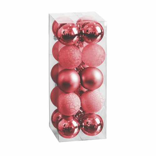 BigBuy Christmas - Boules de Noël Rouge 5 x 5 x 5 cm (20 Unités) BigBuy Christmas  - Bonnes affaires Décoration