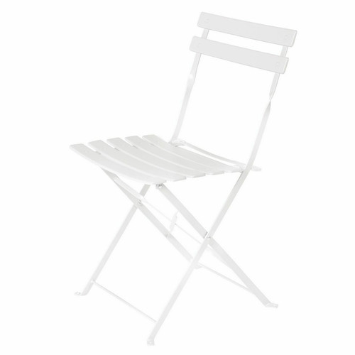 BigBuy Garden - Chaise de jardin Sira Blanc Acier 41 x 46 x 80 cm (2 Unités) - Chaises de jardin