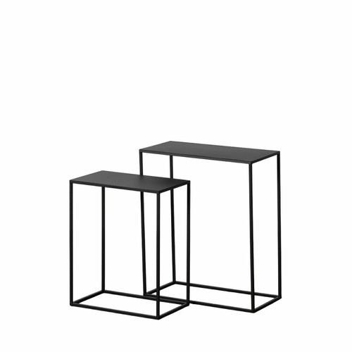 BigBuy Home - Jeu de 2 tables Noir Fer 50 x 25 x 60 cm (2 Unités) BigBuy Home - Maison