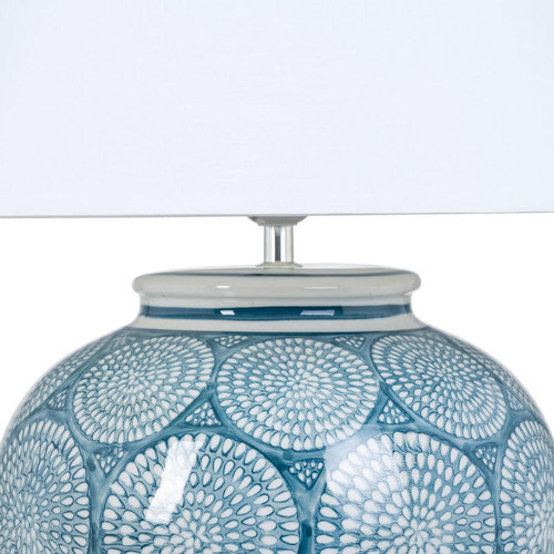 BigBuy Home Lampe de bureau Céramique Turquoise 41 x 41 x 61 cm