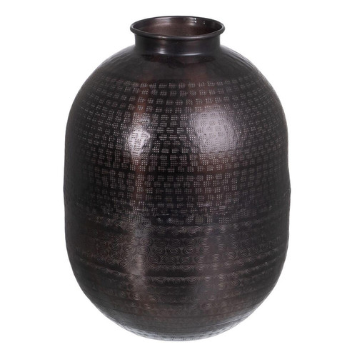 BigBuy Home - Vase 26,5 x 26,5 x 36 cm Noir Aluminium BigBuy Home  - Vases
