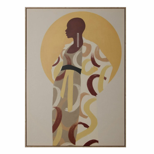 Tableaux, peintures BigBuy Home Toile Femme 100 x 4 x 140 cm Africaine