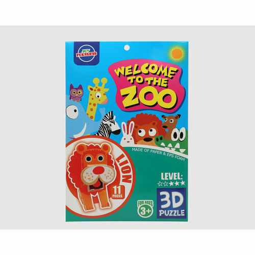 BigBuy Kids - Puzzle 3D Zoo 27 x 18 cm 11 Pièces Lion BigBuy Kids  - Puzzles 3D