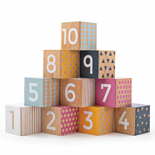 Bigjigs Toys - 10 blocs de chiffres en bois Bigjigs Toys  - Jouets en bois Jeux & Jouets