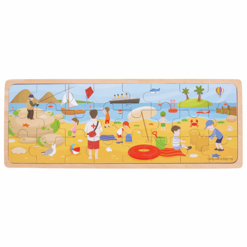 Bigjigs Toys - Puzzle de scène de bord de mer en bois Bigjigs Toys  - Puzzles Enfants