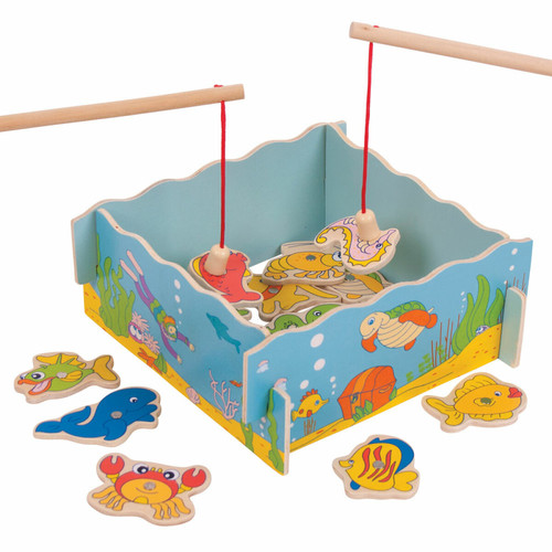 Bigjigs Toys - Jeu de pêche magnétique en bois Bigjigs Toys  - Jeux d'adresse