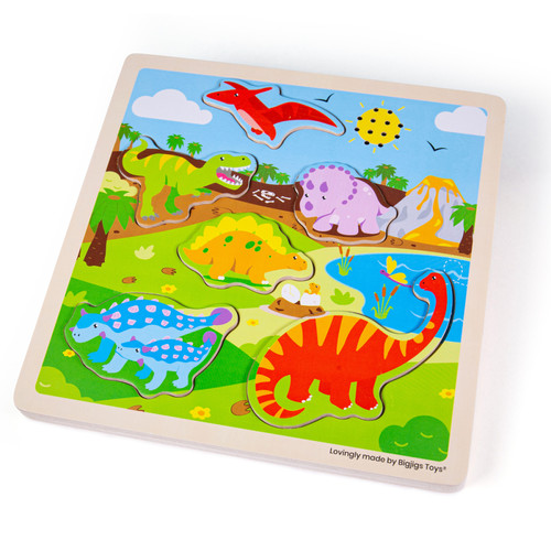 Bigjigs Toys - Puzzle sonore de dinosaure en bois Bigjigs Toys  - Jeux & Jouets