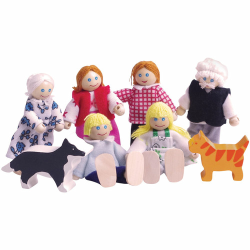 Bigjigs Toys - Famille de poupées Heritage Playset Bigjigs Toys  - Mini-poupées