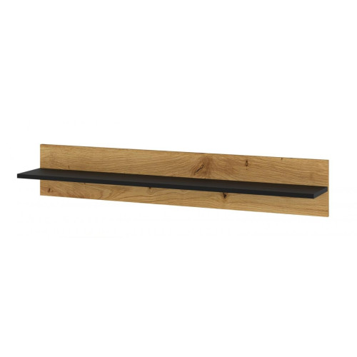 Bim Furniture - Étagère suspendue Anette A 115 cm chêne artisanal noir / noir mat Bim Furniture  - Etagères Murale