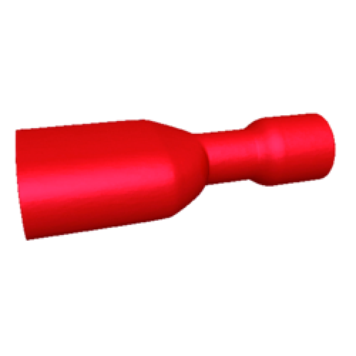 Bizline - cosses 6.35 x 0.8 mm femelle isolées rouge - boite de 100 - Accessoires de câblage
