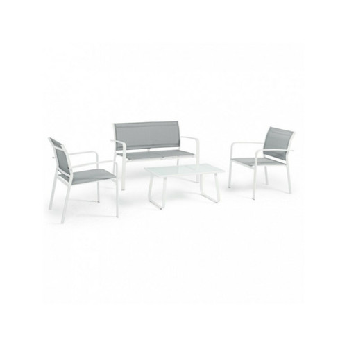 Bizzotto - Canapé extérieur Arent canapé + 2 fauteuils +table basse blanc Bizzotto  - Bizzotto