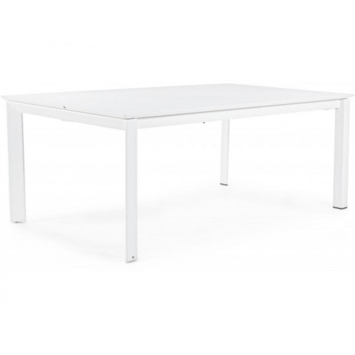 Bizzotto - Table extérieure Konnor extensible 200/300 x 110 blanche Bizzotto  - Tables de Jardin Extensibles Tables de jardin