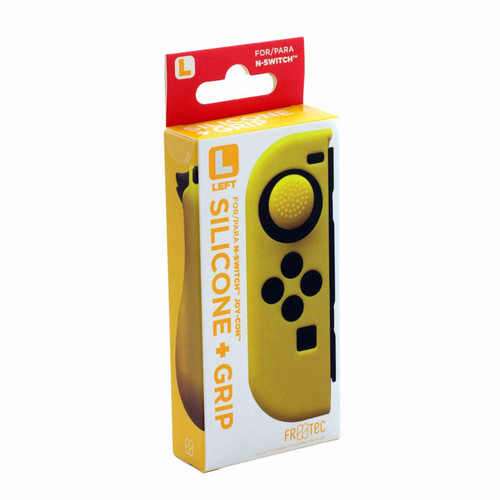 Blade -Joy Contrôleur Silicone Skin - Gauche - Jaune + Poignées - Nintendo Switch Blade  - Manettes Switch