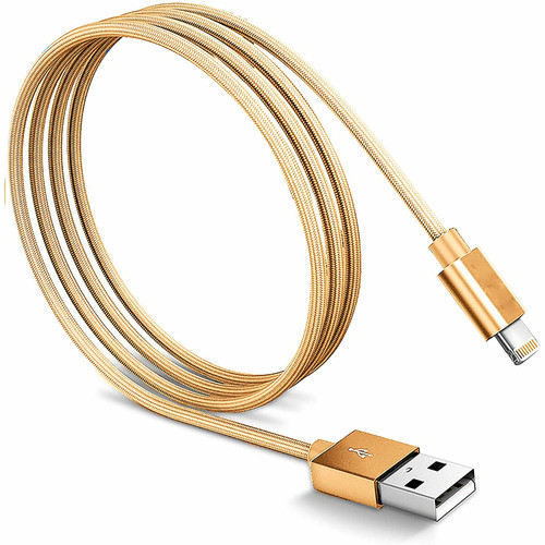 Chargeur Universel Blaupunkt Câble de Charge Lightnin-USB Mâle, Charge Rapide, 1,2 m,Câble D'alimentation IOS, , Or, Blaupunkt, BLP0212.191