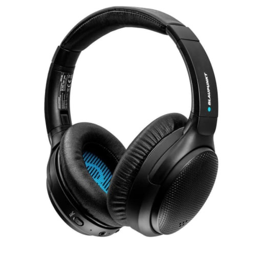 Blaupunkt - HPB 200 Casque Audio Sans Fil Bluetooth Suppression Active du Bruit Circum-Auriculaire Noir - Blaupunkt