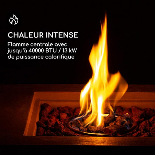 Blumfeldt Chauffage à gaz - Corinth - 40.000BTU/13kW - Couverture Brûleur en acier inoxydable - Bois