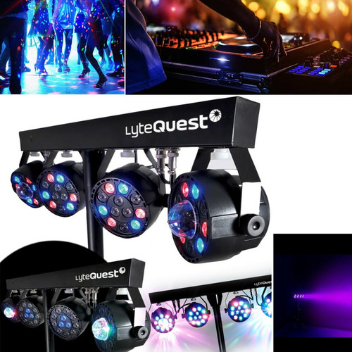 Packs DJ Kit SONO DJ 2200W - CLUB1512 Enceintes + SUB 38cm Bluetooth USB, Stand Lycra, Portique 4 Lumières DMX, DJ MOBILE SOIREE, Fëte