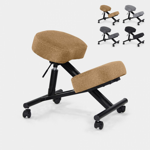 Bodyline - Healt And Massage - Chaise orthopédique suédoise ergonomique en tissu et en métal Balance Lux, Couleur: Beige - Bodyline - Healt And Massage
