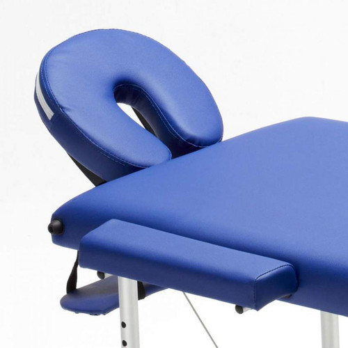 Bodyline - Healt And Massage Table de massage pliante en aluminium portable 2 zones 210 cm Shiatsu, Couleur: Bleu
