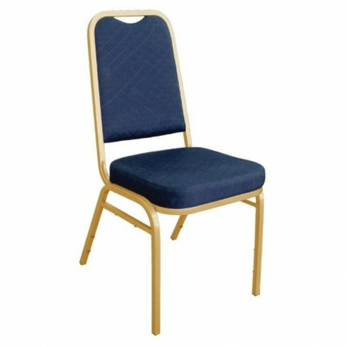 Boléro - Chaises de banquet à dossier carré bleues - Lot de 4 Boléro  - Lot de 4 chaises Chaises