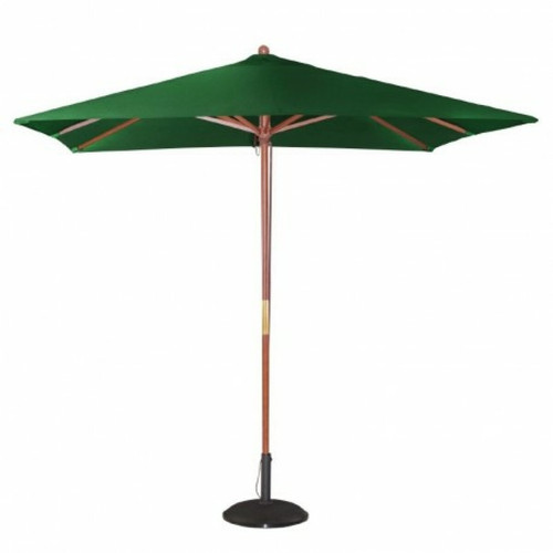 Parasols Boléro Parasol de terrasse carré professionnel à poulie de 2,5 m vert - Bolero