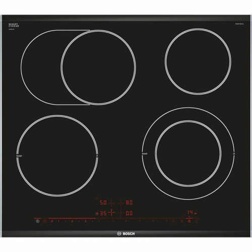 Table de cuisson Bosch Bosch pkn675dp1d série 8 Champs de cuisson encastrable électrique//60,6 cm/Verre Céramique